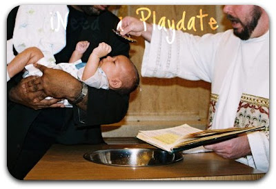 Baby getting blessed